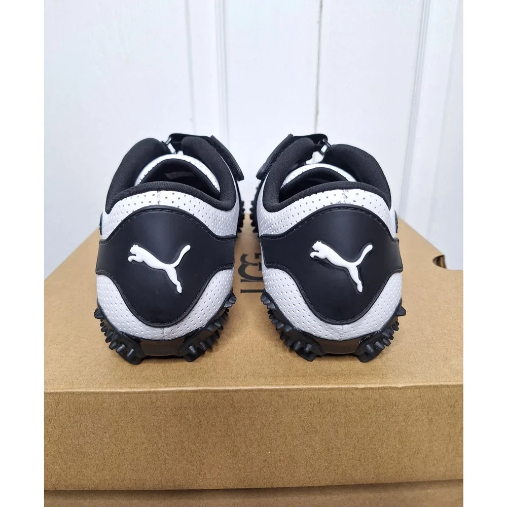 Puma Mostro Perforated Leather Pack White Black 397331-01 size 9 No Box